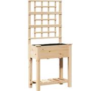 Macetero de Jardín Beige 71 x 38 x 152 cm Madera de Pino Sólido