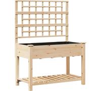 Macetero de Jardín con estante Beige 115 x 60,5 x 153 cm