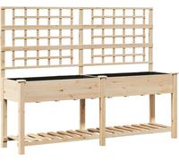 Macetero de Jardín con estante Beige 203,5 x 54 x 152,5 cm