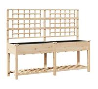 Macetero De Jardín Con Estante Beige 203,5 X 54 X 152,5 Cm Vidaxl