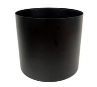 Macetero de Metal con Hoja de Color Negro 20 x 18 cm, 18 cm