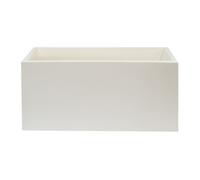Macetero de polietileno blanco 70x30x30 cm