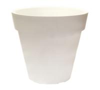 Macetero de polietileno por rotomoldeo blanco 35x30 cm