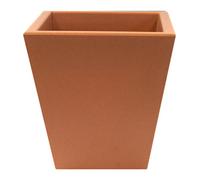 Macetero de polietileno por rotomoldeo color terracota 40x40