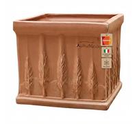 Macetero de terracota Liscio Toscana limoni Toscana, hecho a mano en Italia, 25 cm - 40 cm, totalmente resistente a las heladas, terracota italiana (Quadro Cipressi, 30 cm)