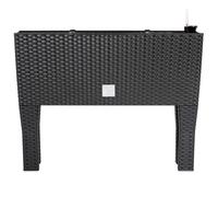 Macetero elevado poliratán antracita 60x25x46cm 30L
