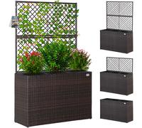 Macetero enredadera poliratán marrón 83x305x146cm