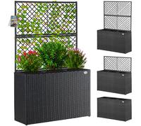 Macetero enredadera poliratán negro 83x305x146cm