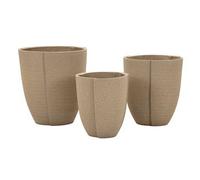 Macetero Exterior De Resina, Set 3 Pzs Ø 43×47-36×41,5-30,5×34,5