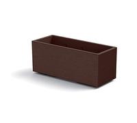 Macetero Genérico Macetero rectangular Matheria color bronce de plástico con ruedas 100 cm VECA AMDGarden