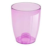 Macetero orquídea de plastico Coubi Orchid en color violeta transparente 13,2 (largo) x 13,2 (ancho) x 16 (altura) cm