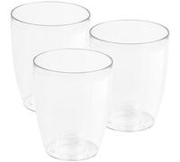 Macetero Orquídea Plástico Transparente Wellhome Coubi Orchid Blanco 13.2x13.2x16cm