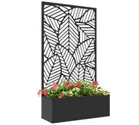 Macetero Outsunny con ventana de rejilla para plantas en crecimiento, macetero de metal con base.
