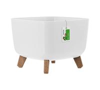 Prosperplast Gracia Square - Maceta Cuadrada con Patas Desmontables, Incluye Inserto para Interior y Exterior, plástico, Resistente a los Rayos UV, 39