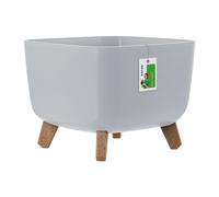 Prosperplast Gracia Square - Maceta Cuadrada con Patas Desmontables, Incluye Inserto para Interior y Exterior, plástico, Resistente a los Rayos UV, 39