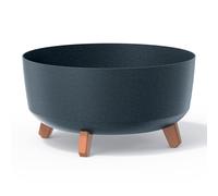Macetero Prosperplast GRACIA Antracita con Relieve y Patas Extraíbles de 38x38x19,5cm y 14,3L Blue