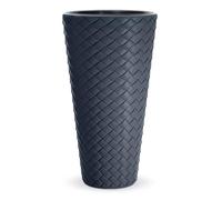 Macetero Prosperplast SLIM MATUBA 57L con Depósito y Dimensiones 400x400x780 en Color Antracita para Decoración en Interiores y Exteriores Black