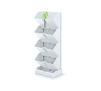 Prosperplast Macetero Vertical Plástico Antracita 19,5x11,4x47,5cm con Tijeras de Jardín