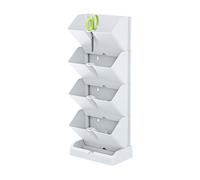 Prosperplast Macetero Vertical Plástico Antracita 19,5x11,4x47,5cm con Tijeras de Jardín