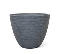 Maceteros Grandes Exterior - PINCHO - Tiestos Para Plantas Exterior, Decoración Terraza Exterior, Macetas Plástico Grande Efecto Piedra, Decoración Hogar Anti-UV - Ø40×40 cm Gris, PE/PP, interior y ex