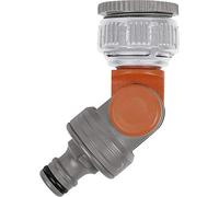 Macho para grifo articulado GARDENA: conector articulado para grifos de 26,5 mm (G 3/4") con rosca de 33,3 mm (G1") y grifos de 21 mm (G 1/2") con rosca de 26,5 mm (G 3/4"), gira y rota (998-50)