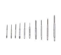 Machos de roscar manual M1 a M3.5, Juego de 10 brocas de rosca métrica, Macho de roscar en acero de alta velocidad para roscado manual de tuercas, Kit de roscado de precisión para