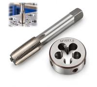 Machos De Roscar Y Terrajas,Juego De De Machos De Roscar Métrica,Terrajas Redondos De Roscar Métricas M14x1.5mm,Kit De HSS Macho De Mano Derecha Rosca,Para Taladradoras,Tornos Y CNC