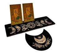 Maciun Soporte para exhibición de cartas de tarot, soporte de mesa de tarot portátil, soporte de exhibición de cartas de tarot ligero para el hogar, viajes, soporte de presentación para