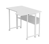 Escritorio/mesita plegable maclean, blanco, con ruedas, 100 x 73 cm, m