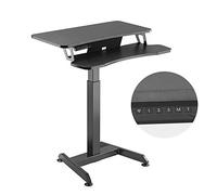 Maclean MC-835 - Mesa de Trabajo eléctrica para Ordenador (Altura Regulable, hasta 37 kg, posición de pie y Sentado, 72-122 cm, Altura Regulable)