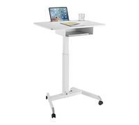 Maclean MC-903W Mesa para Portátil Regulable en Altura con Ruedas y un Cajón | Escritorio para Trabajar de Pie y Sentado | Altura Regulable hasta máx. 113cm, máx. 8 Kilos