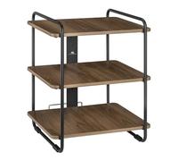Maclean MC-978 Elegante Mueble de 3 Estantes, Librería con Baldas, Estante de Almacenamiento con Sistema de Gestión de Cables, Carga máx. 90kg, 454x400x496mm