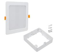 Maclean MCE Panel de Luz LED de Techo Foco con Montaje Empotrable (18W Foco empotrable + adaptador | Cuadrado)