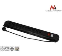 Maclean mce11 regleta de enchufes de 8 tomas tipo e - interruptor de s