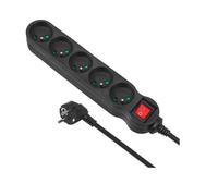 Maclean mce185 base múltiple 5 m 5 salidas ac interior negro