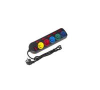 Maclean mce204m base múltiple 1,5 m 5 salidas ac interior negro, mult