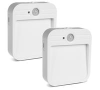 Maclean MCE236 Lámpara de escalera LED 2 piezas, sensor movimiento, 4000K, recar