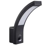 Maclean MCE244 B Lámpara LED con Sensor de Movimiento PIR, 10W, IP54, 750lm, Blanco Neutro (4000K) (Negro)