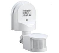 Maclean MCE25 Detector de Movimiento por Infrarrojos | Sensor de Movimiento y Crepuscular | Ángulo de Detección: 180° | Rango de Detección: 5-12 m | Instalación Exterior Techo Pared (1, Blanco)