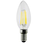 Maclean MCE285 WW Bombilla LED con Filamento Blanco Cálido (LED E14 4W Vela)