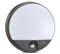 Maclean MCE291 Lámpara LED con sensor de movimiento infrarrojo, luz de pared, iluminación interior/exterior 1100lm 15W IP54 4000K a prueba de agua (gris) [clase energética A ++]