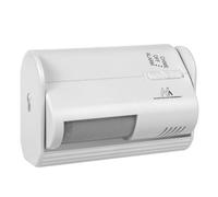 Maclean MCE311 Alarma Inalámbrica de Entrada con Sensor PIR, Detector de Movimiento con Alarma y Timbre, Alcance de 8 m, Funciona con Pilas, Volumen Superior a 70 dB, Detección de 60 Grados, Blanco