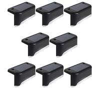 Maclean MCE319 Lámpara Solar con Sensor Crepuscular Lámpara Solar para Terraza Escalera Valla 4000K, Ni-MH 100 mAh, 80x45x45mm, IP44 (8 Unidades)