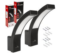 Maclean MCE343 B Lámpara LED fachada (2 uds) 10 W IP54 4000 K Negro
