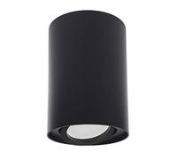 Maclean MCE422 B Foco de Techo Orientable con Casquillo GU10 para Lámparas LED y Halógenas Hasta 40W Aluminio IP20 (Negro, 1x Unidad - Redondo)