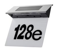 Maclean MCE423 Lámpara LED Solar con Número de Casa, IP44, 1W, 60lm, 6000K, Batería Recargable de 600 mAh, 2,5V DC 70mA