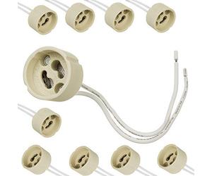 Maclean MCE428 - Instalación Empotrable Casquillo de cerámica GU10 para Bombillas Halógenas y LED (10x MCE428)
