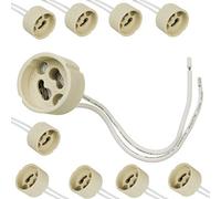 Maclean MCE428 - Instalación Empotrable Casquillo de cerámica GU10 para Bombillas Halógenas y LED (50x MCE428)