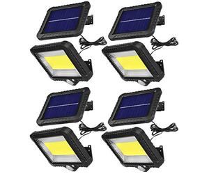 Maclean MCE438 Foco LED con Sensor de Movimiento Aplique Solar para Pared Sensor Crepuscular Luz Solar IP44 5W 400 Lúmenes 6000K Blanco Frío (4 x Unidad)