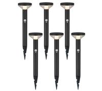 Maclean MCE465 B Lámpara Solar LED con Sensor 6 unidades IP44 220 lm